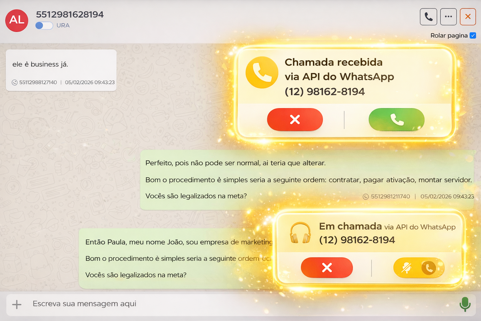 CINNDI - Receba ligações do WhatsApp direto na plataforma