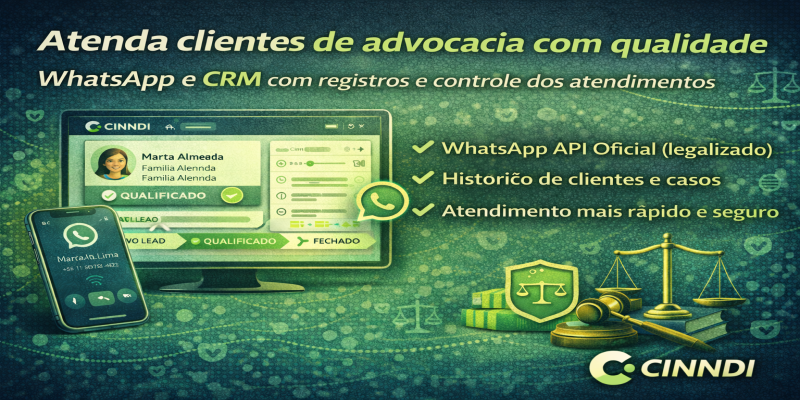 Atendimento jurídico no WhatsApp com CRM: mais qualidade e segurança