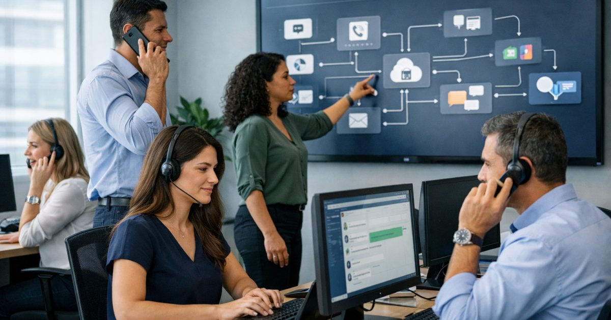 Jornada multicanal: ligação, WhatsApp, RCS e e-mail