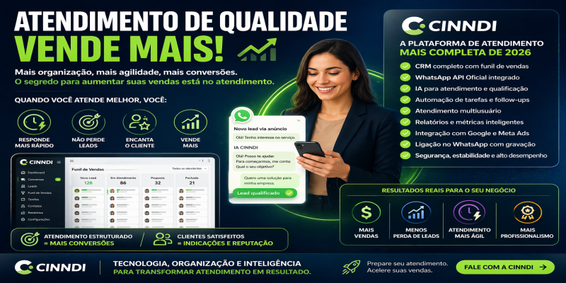 Como aumentar vendas com atendimento de qualidade no WhatsApp + CRM em 2026