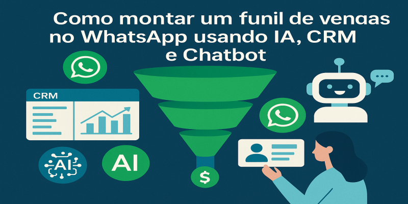 Como montar um funil de vendas no WhatsApp com IA, CRM e Chatbot