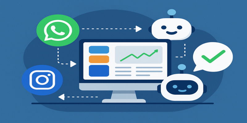 Integrações essenciais: WhatsApp, Instagram, Chatbot e CRM para negócios modernos