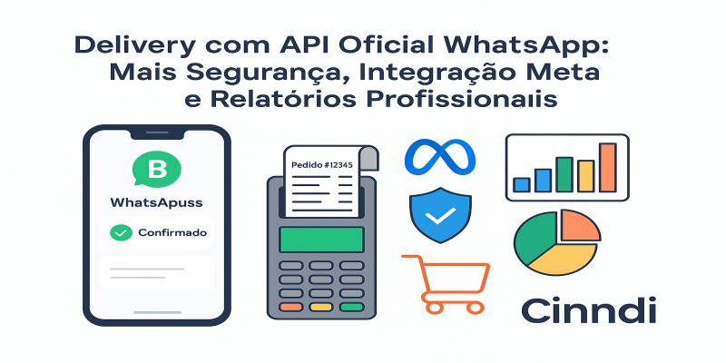 Delivery com API Oficial WhatsApp: Mais Segurança, Integração Meta e Relatórios Profissionais com a 